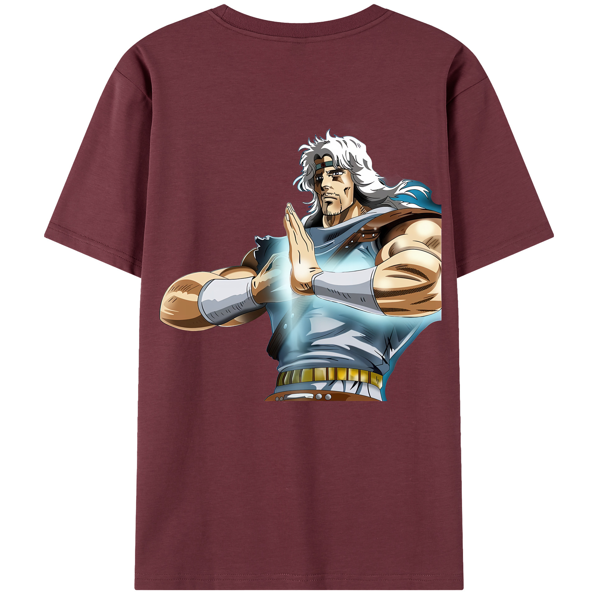 （画像用） 北斗の拳 Fist of the North Star 綿100％半袖Tシャツ（背面プリント）